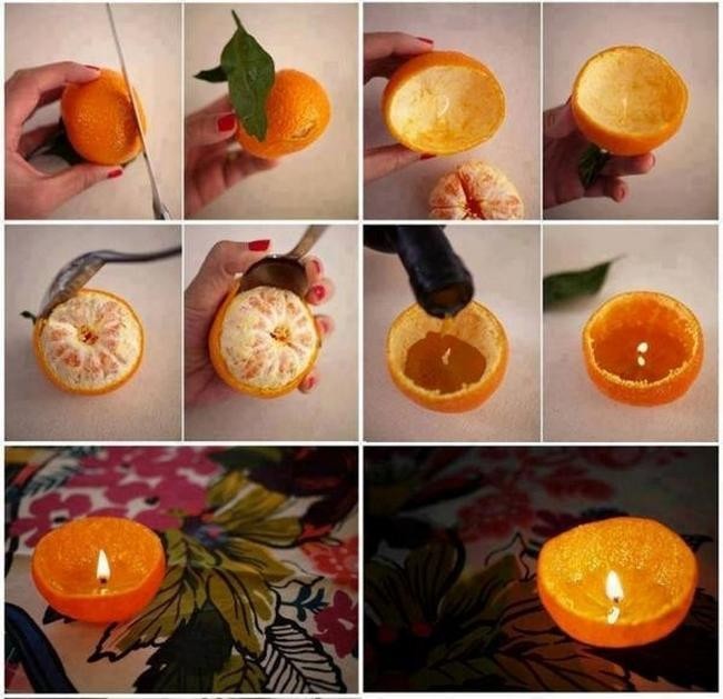 4. Апельсиновые свечи