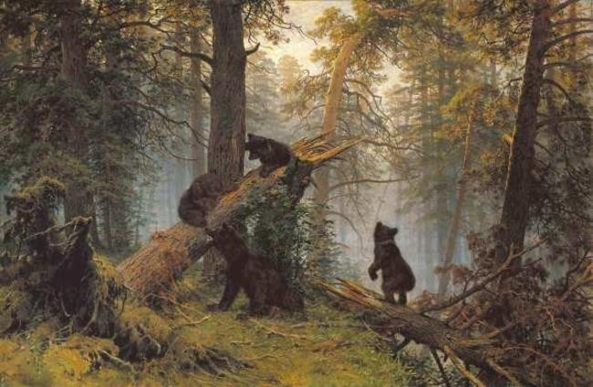 7. «Утро в сосновом лесу» Шишкина. 1889 г.