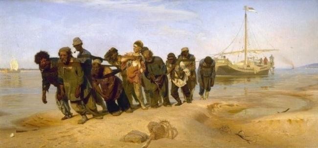 5. «Бурлаки на Волге» Репина (1870-1873 гг.)