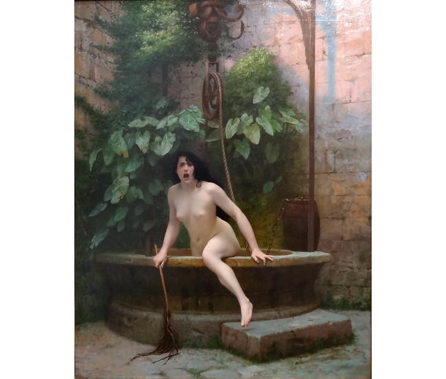 Жан-Леон Жером, "Истина, выбирающаяся из колодца" (1896)