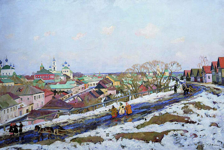 8. Константин Юон. В провинции. Город Торжок. Тверская губерния. 1914