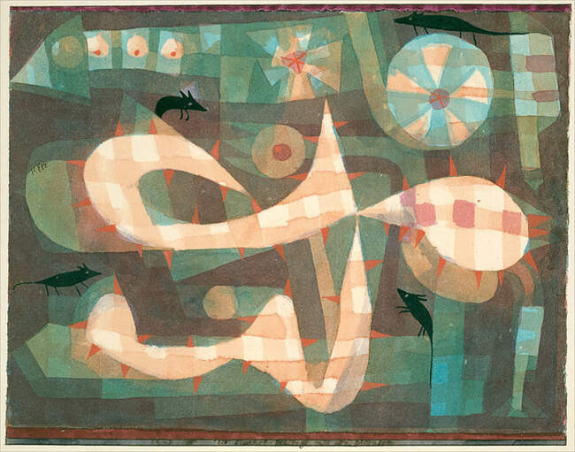 Пауль Клее. Колючая проволока с мышами. 1923