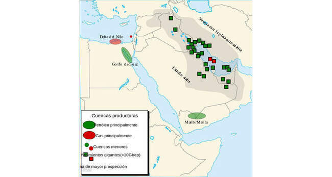 Карта месторождений саудовской аравии