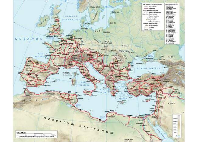 Карта дорог римской империи