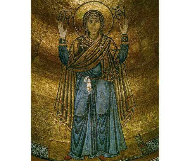Богородица Дева радуйся пение монахов. Богоматерь Оранта смотрящая в небо. Величит душа моя Господа картинки.