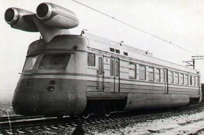Самый первый реактивный поезд в Советском Союзе 