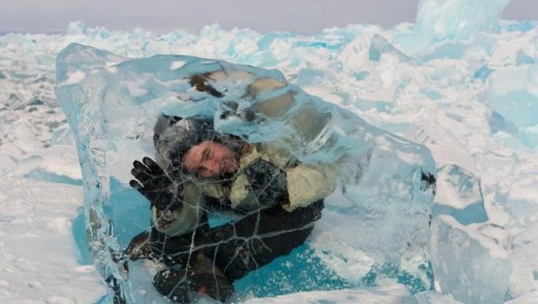 Человек во льду фото