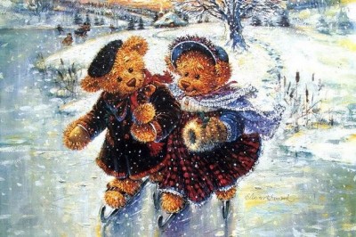 Рождественские иллюстрации от Стюарта Шервуда: как художник-самоучка придумал обаятельных мишек Тедди, нарисовал портрет Папы Римского и серебряный доллар