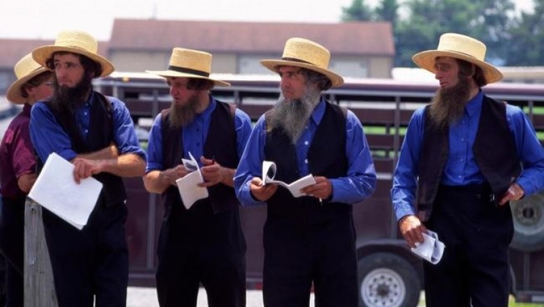 Почему амиши странно одеваются, закрыто и старомодно: у женщин фартуки и чепчики, у мужчин штаны на подтяжках и шляпы с широкими полями