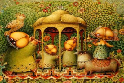 Буманц: армянский художник пишет неординарные картины с гиперболизированными героями