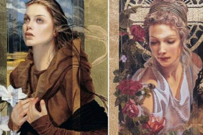 Традиции иконописи на картинах Мануэля Нуньеса: чувственные портреты дев, написанные на сусальном золоте