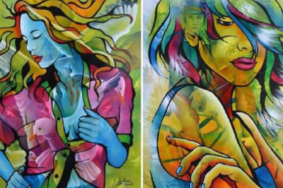 Художница Жаннет Гишар-Бюнэль пишет сочные и смелые картины, совмещая сразу несколько стилей