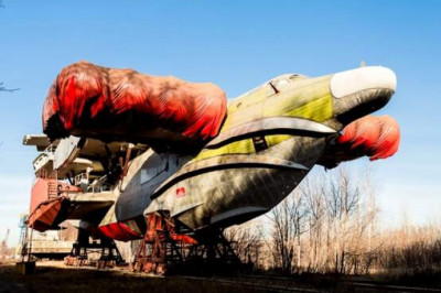 Забытый советский экраноплан «Спасатель», который видно со спутника