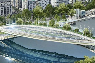 «Зеленая линия» над Сеной: скоро парижане смогут выращивать овощи и фрукты прямо на пешеходном мосту