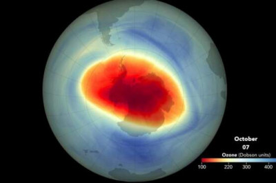 Гигантская озоновая дыра над Антарктидой